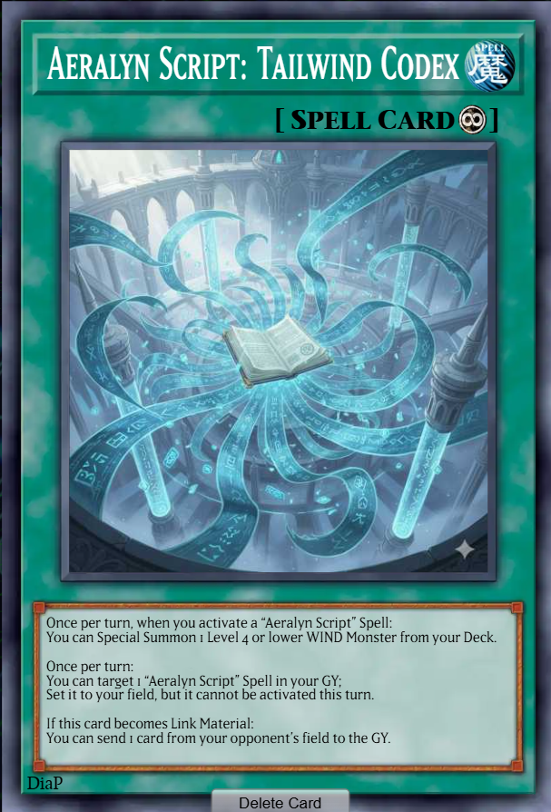 Aeralyn Script: Tailwind Codex