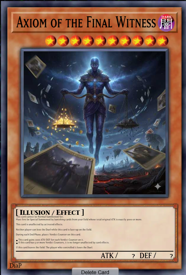 Axiom of the Final Witness