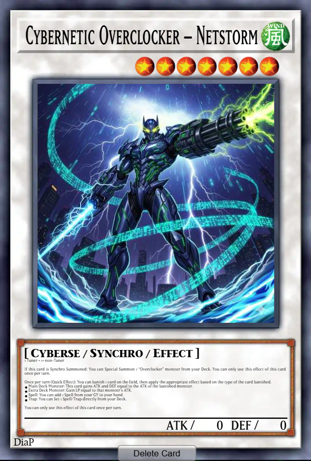 Cybernetic Overclocker – Netstorm