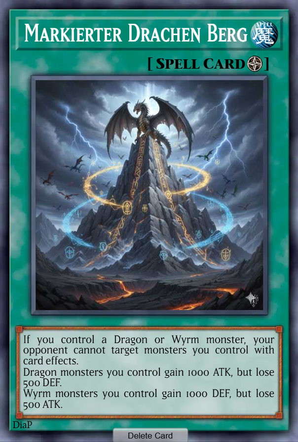 Markierter Drachen Berg