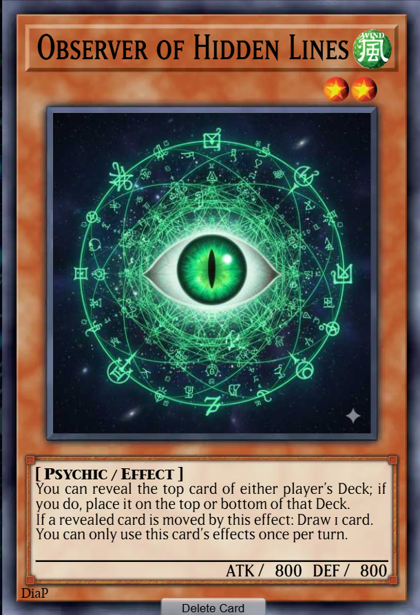 Observer of Hidden Lines